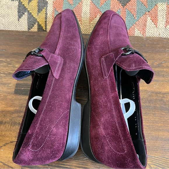Salvatore Ferragamo Men\'s Burgundy Suede Bit Loafers main image 16
